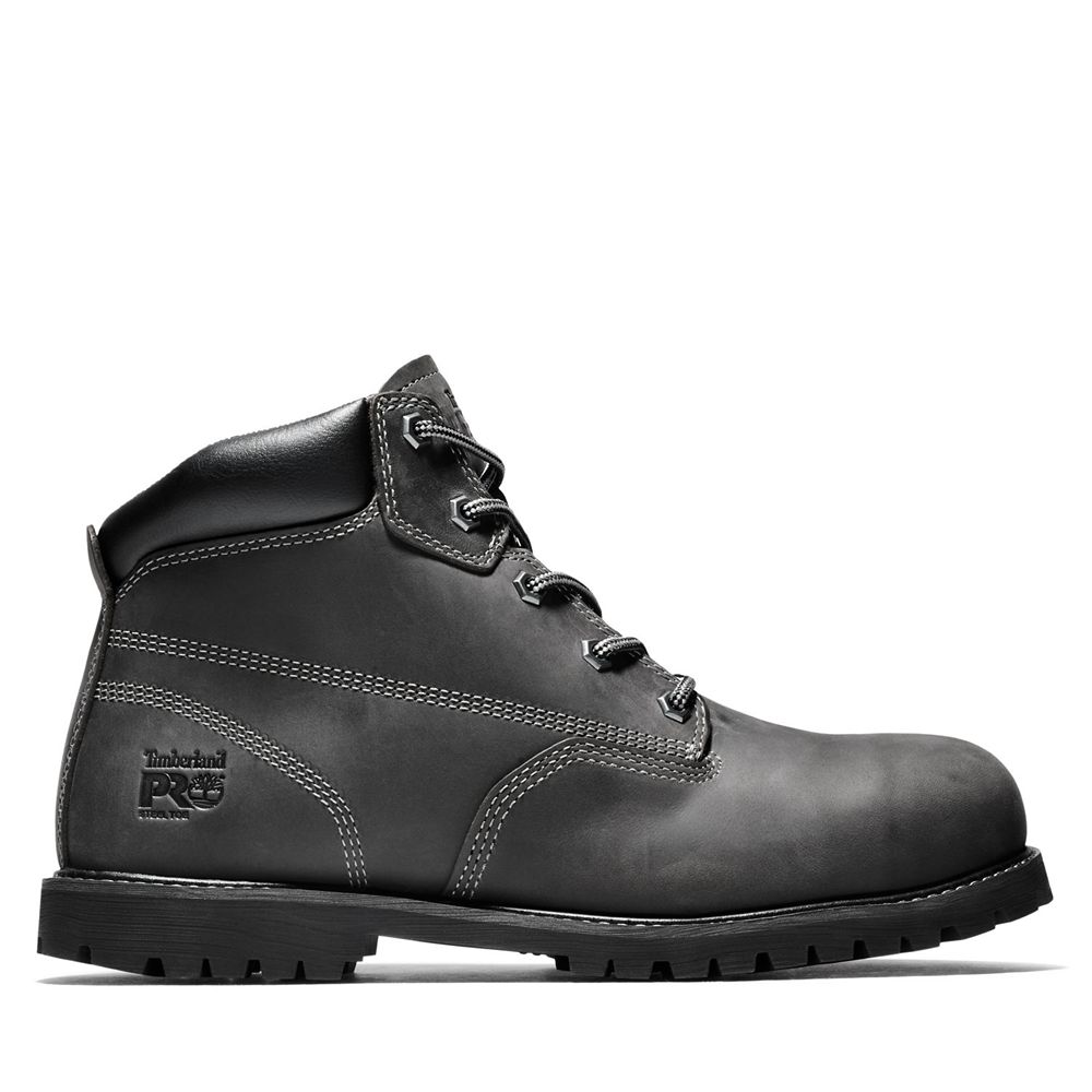 Timberland Μποτακια Εργασίας Ανδρικα Μαυρα - Pro® Gritstone Steel Toe - Greece 1794652-VW